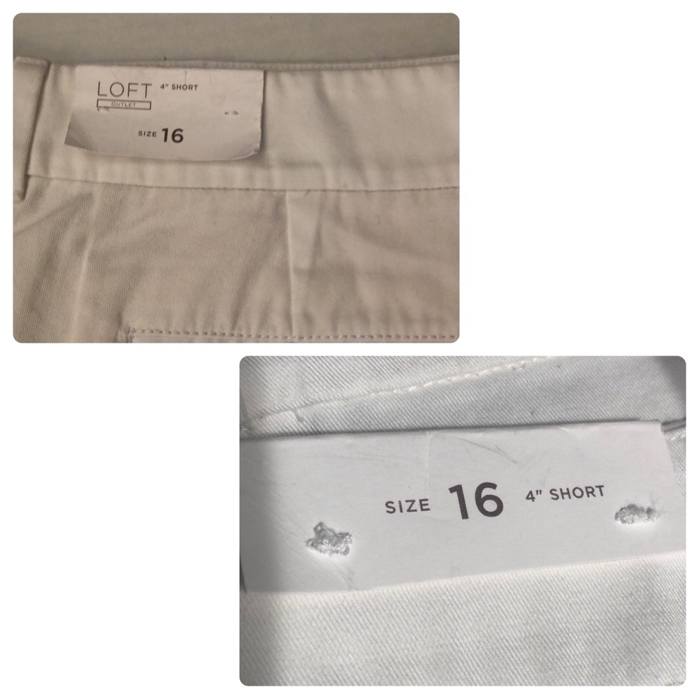 LOFT 4” WHITE SHORT PLUS SIZE/NWT - Picture 6 of 13